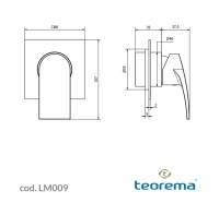 MEDIDAS MONOMANDO DUCHA EMPOTRADO LUME TEOREMA